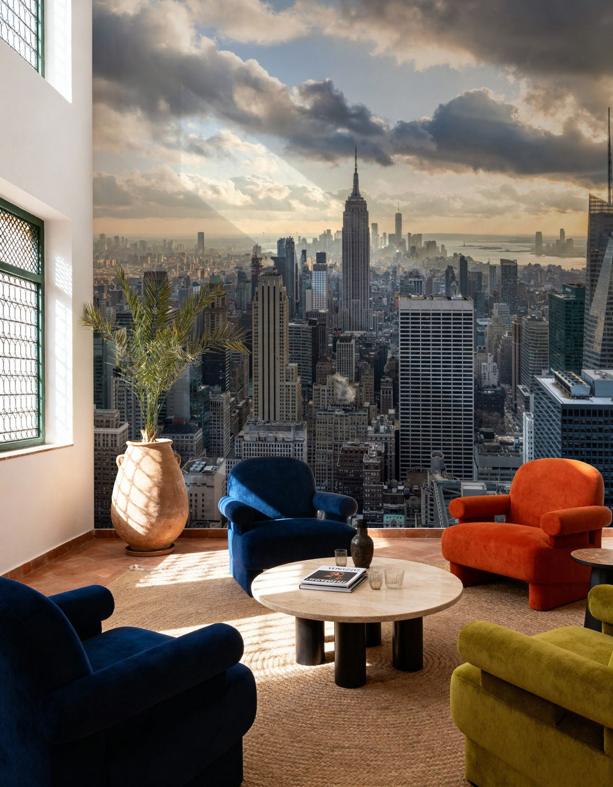 Cloudy Skyline Mural Wallpaper - room preview 05