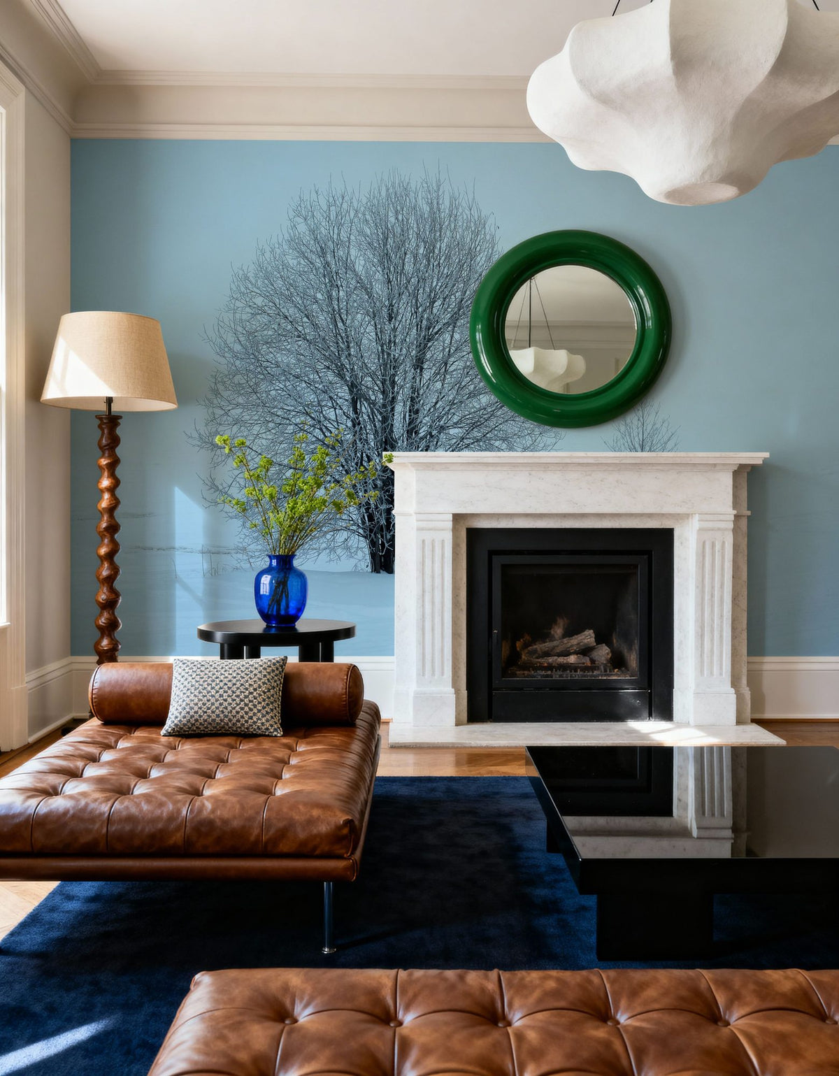 Snowy Trees Mural Wallpaper - room preview 05