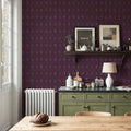 Lone Flowers Purple Mural Wallpaper - room preview 05