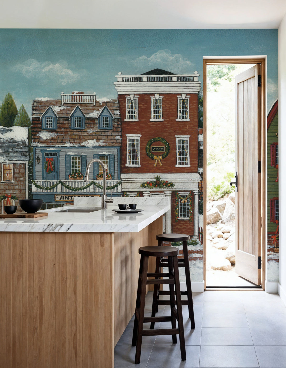 Christmas Village II Mural Wallpaper - room preview 05