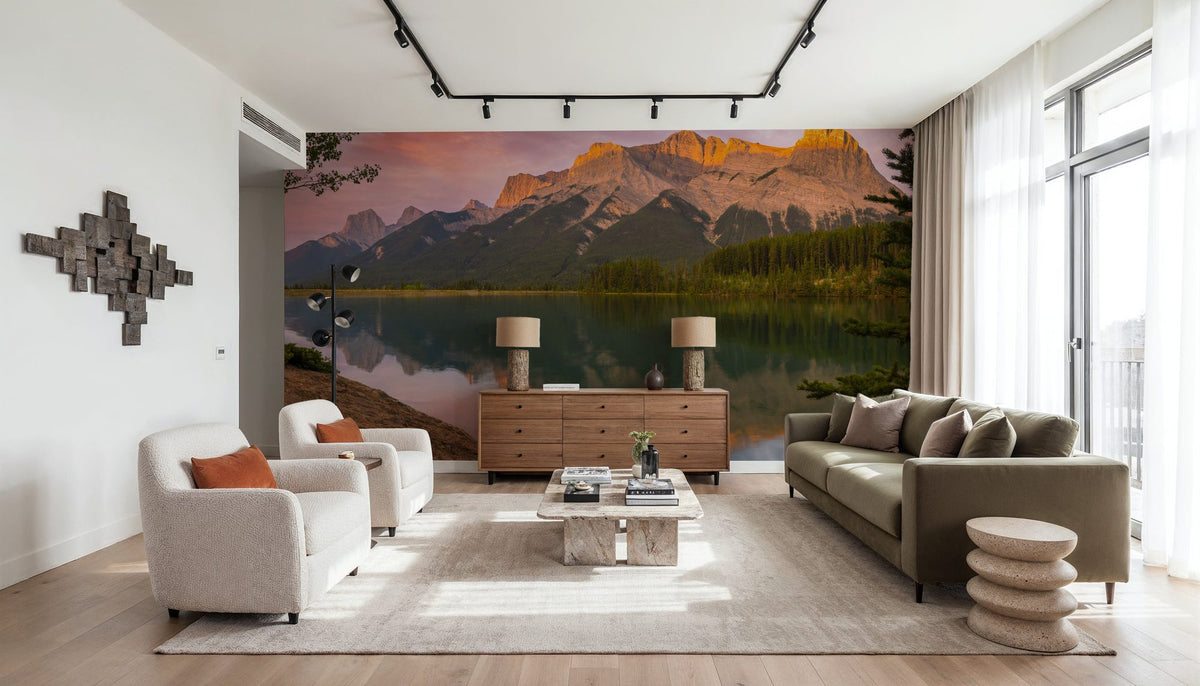 Canmore Lake Mural Wallpaper - room preview 05