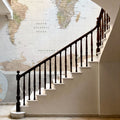 World Map Atlas Brown Mural Wallpaper - room preview 05