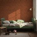 Autumn Dots Brown Mural Wallpaper - room preview 05