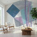 Paper Cut Lines Mural Wallpaper - room preview 05