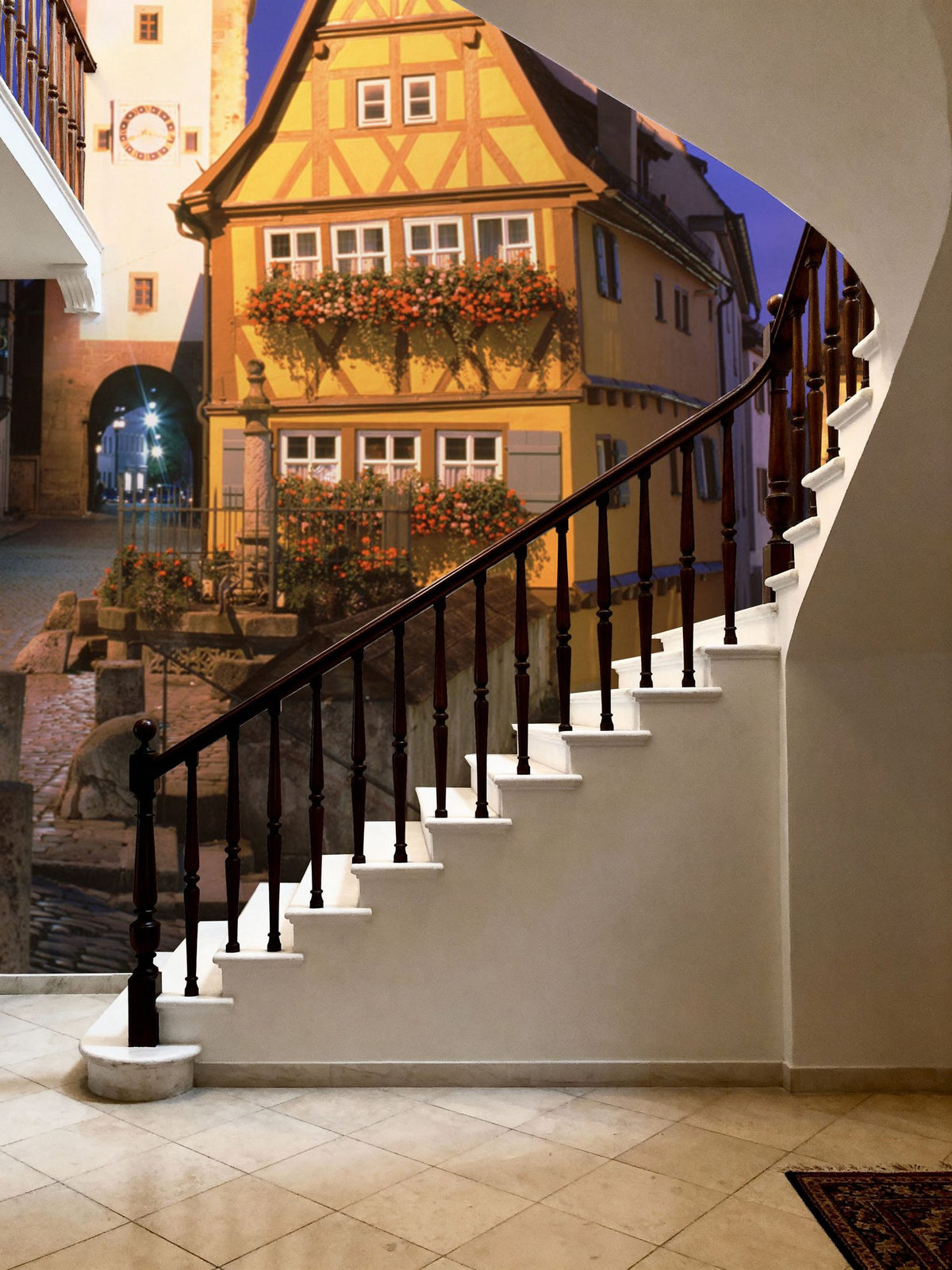 Medieval Twilight Alley Mural Wallpaper - room preview 05