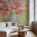 Tulips and Hyacinths on White Mural Wallpaper - room preview 05