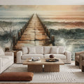 Endless Pier Into the Horizon Mural Wallpaper - room preview 05