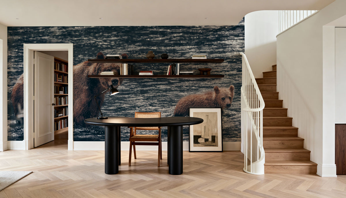 Crossing Neutral Mural Wallpaper - room preview 05