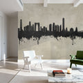 Suzhou China Skyline Concrete Mural Wallpaper - room preview 05