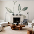 Linen Leaves I Mural Wallpaper - room preview 05