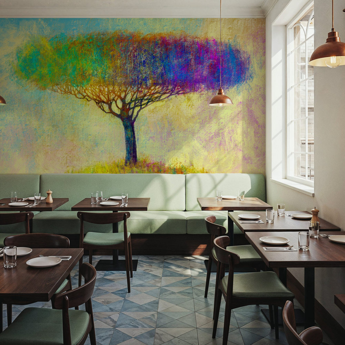 Rainbow Canopy Mural Wallpaper - room preview 05