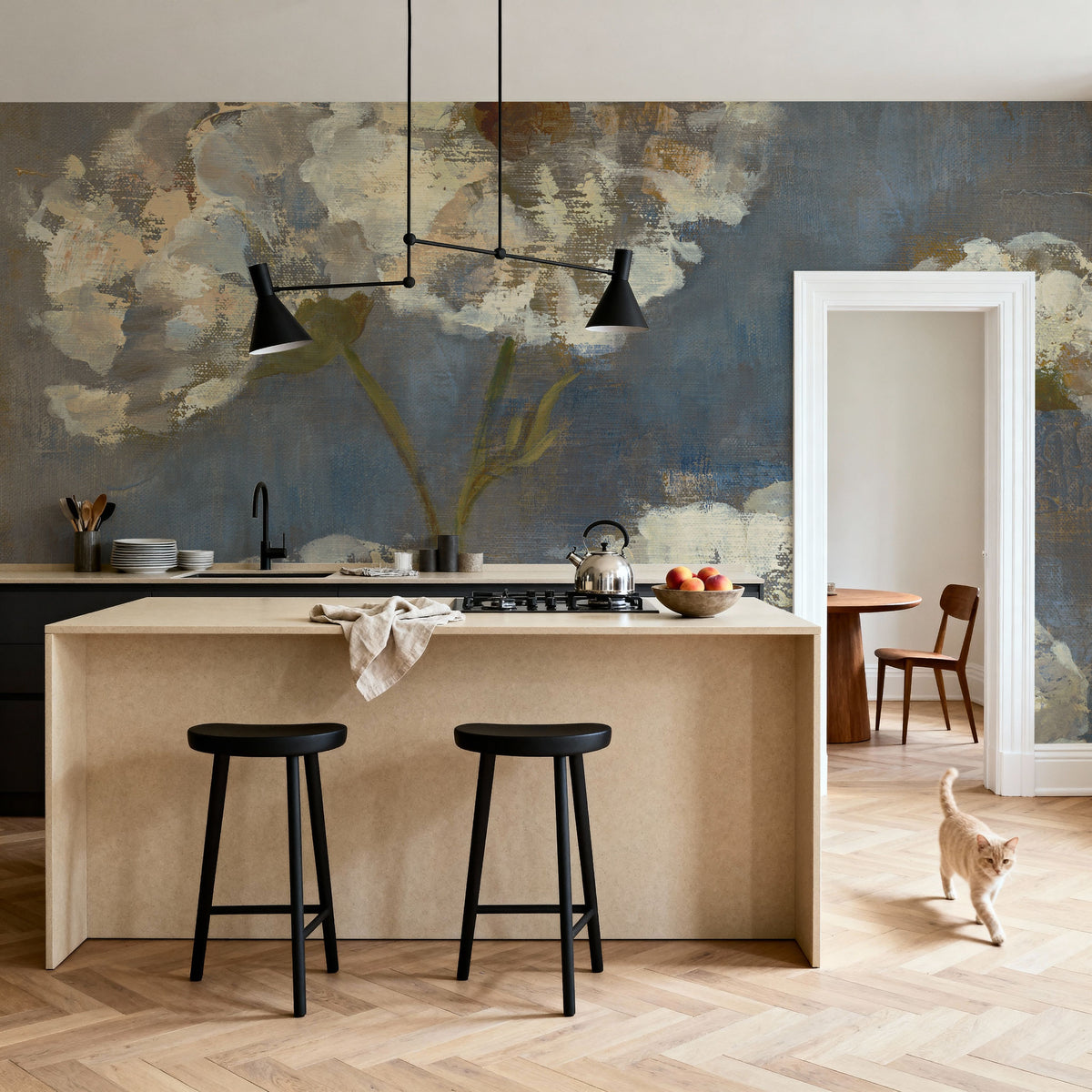 Flowers in Morning Dew I Mural Wallpaper - room preview 05