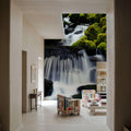 Mossy Rock Waterfall Mural Wallpaper - room preview 05