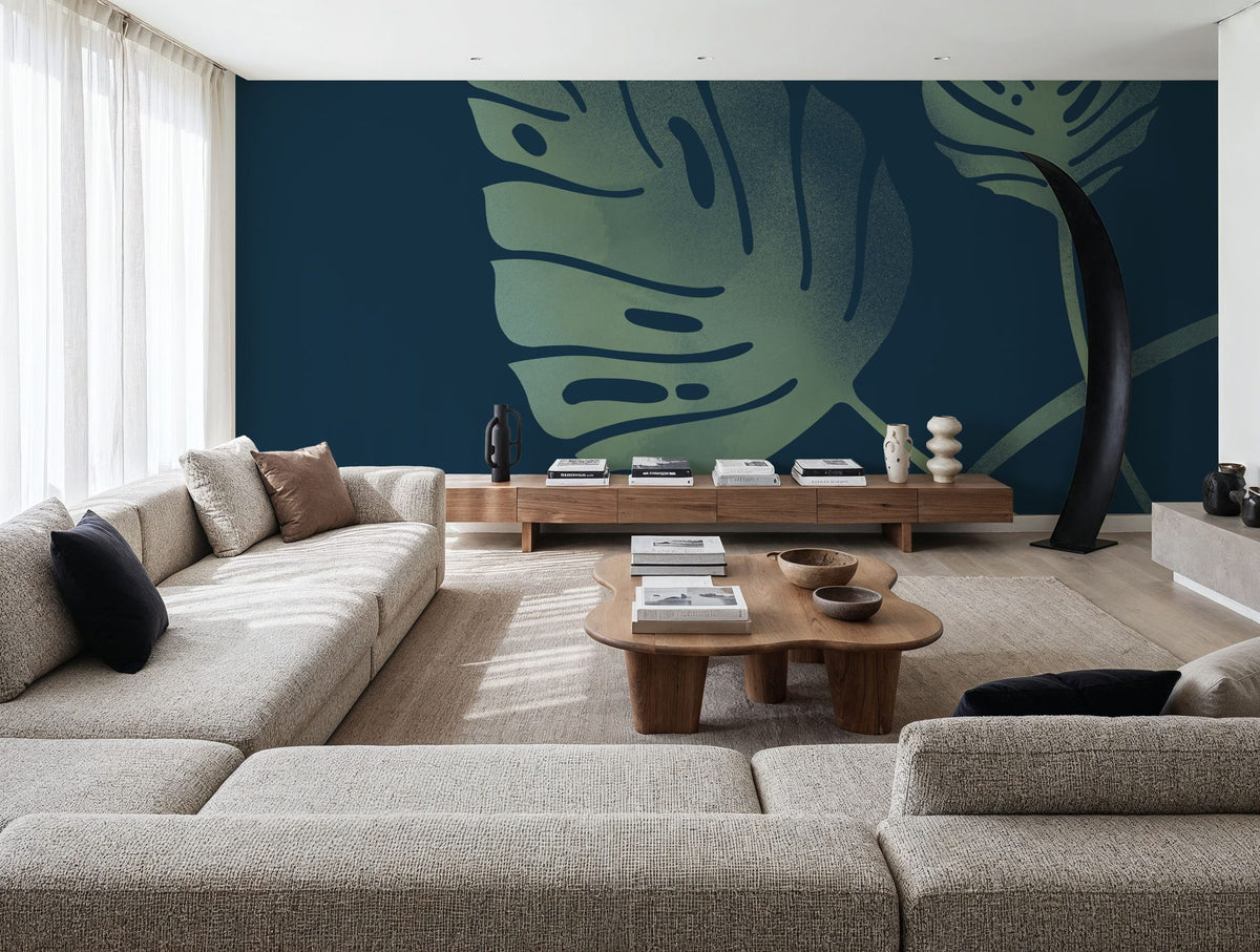 Monstera V Mural Wallpaper - room preview 05
