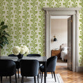 Fern Stripes, Cream Mural Wallpaper - room preview 05