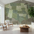 US Map Detailed - Camo Mural Wallpaper - room preview 05