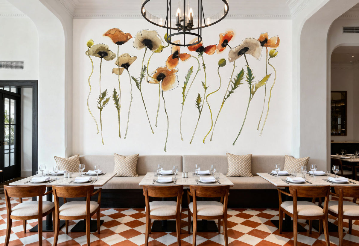 Autumn Orientals Mural Wallpaper - room preview 05