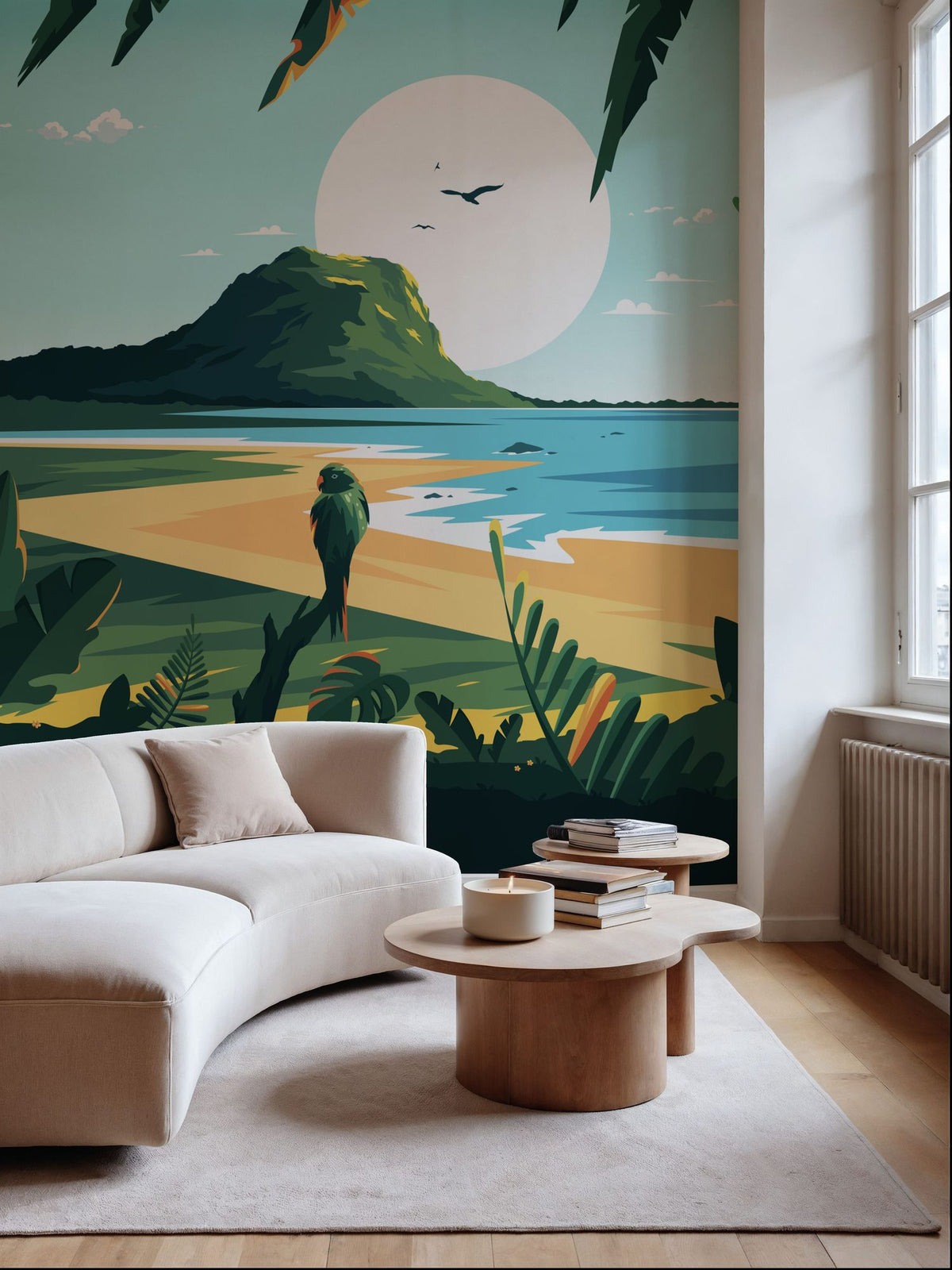 Travel Mauritius Sunrise Mural Wallpaper - room preview 05
