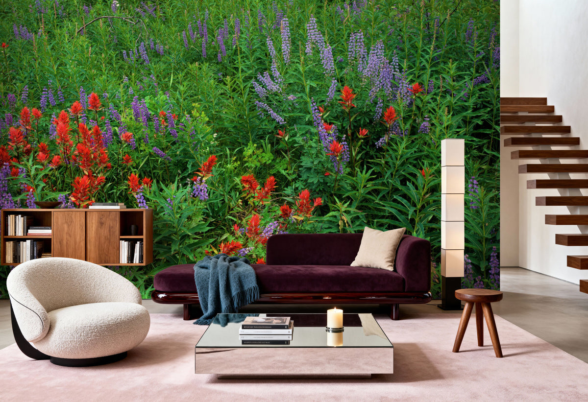 Yellowstone Wildflower Mural Wallpaper - room preview 05
