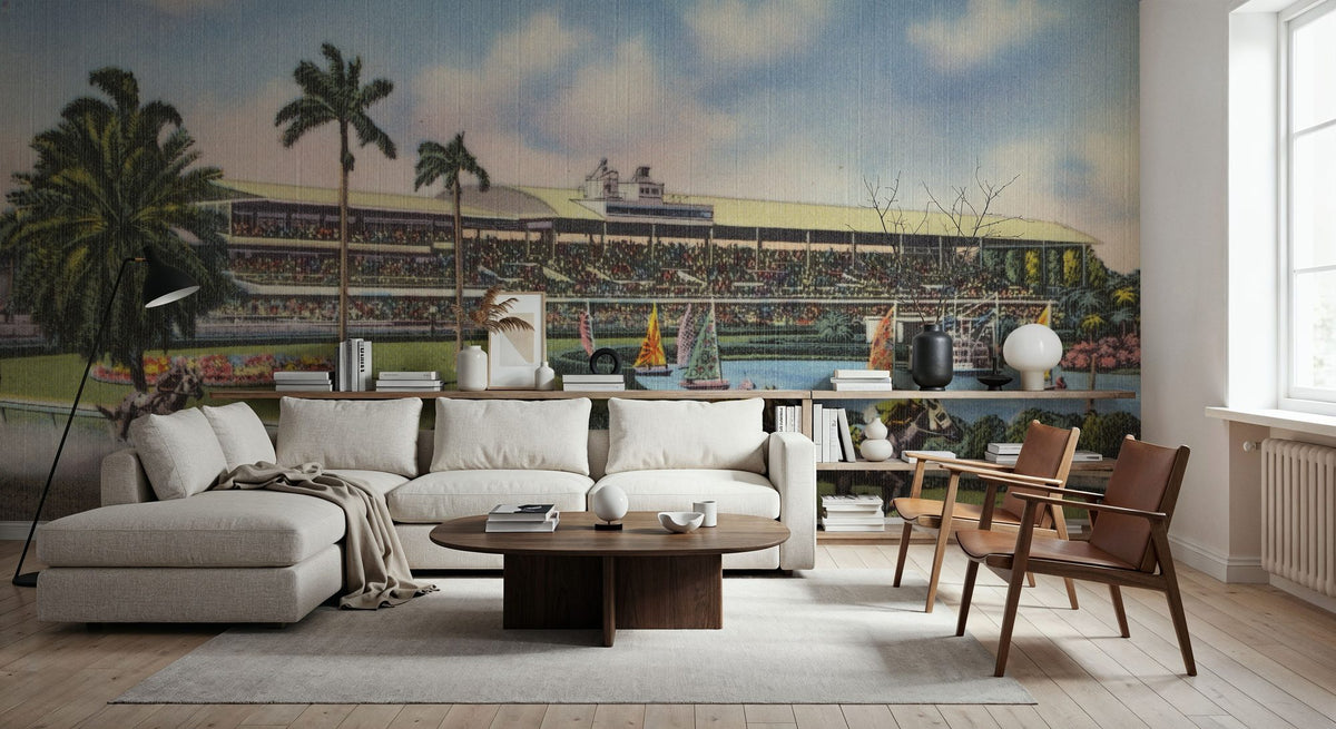 Greetings From Gulfstream Park Mural Wallpaper - room preview 05