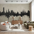 Wroclaw Poland Skyline Concrete Mural Wallpaper - room preview 05