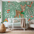 Vintage Christmas I Mural Wallpaper - room preview 05