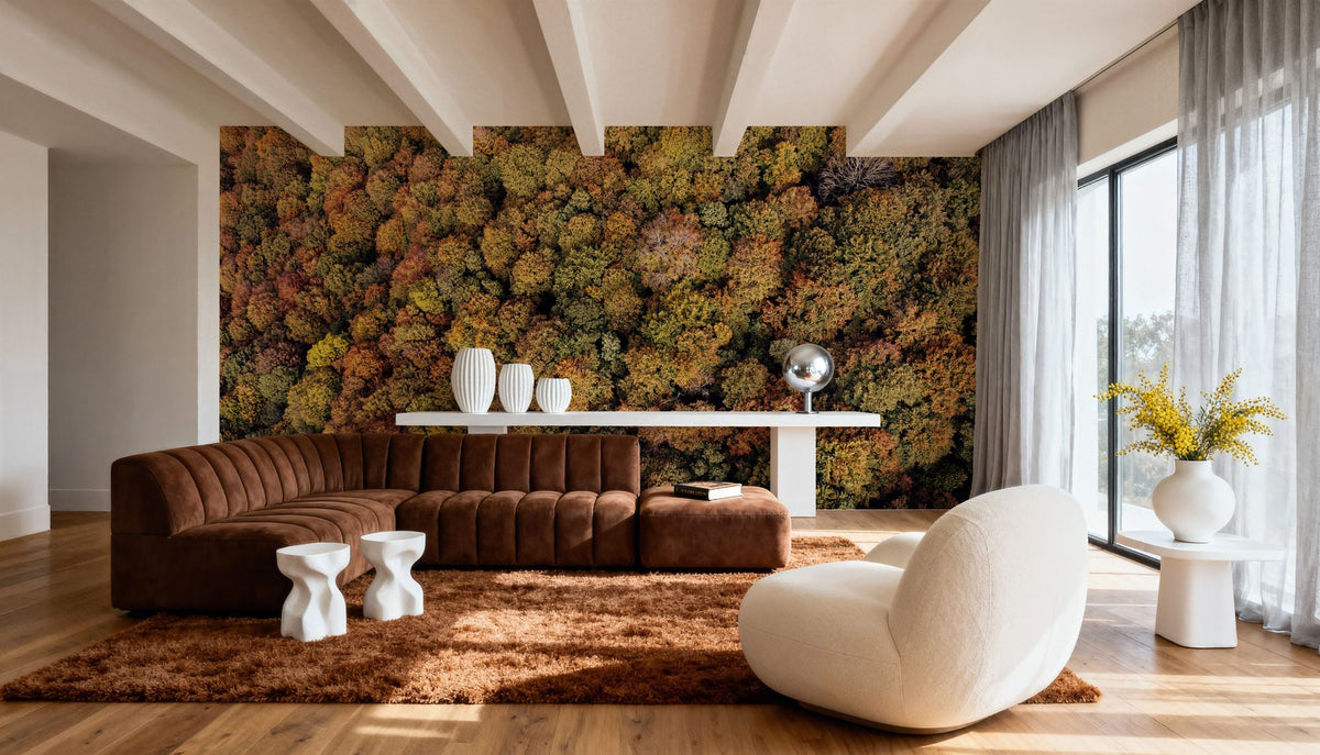 Aerial Forest Mural Wallpaper - room preview 06