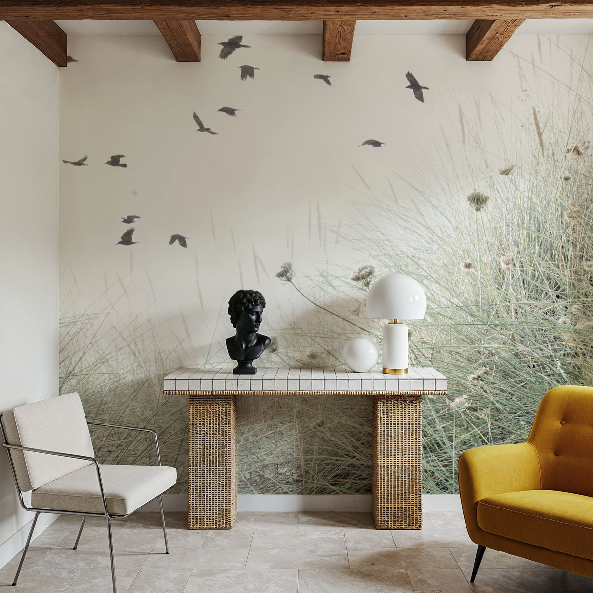 Birds Flying South Mural Wallpaper - room preview 05