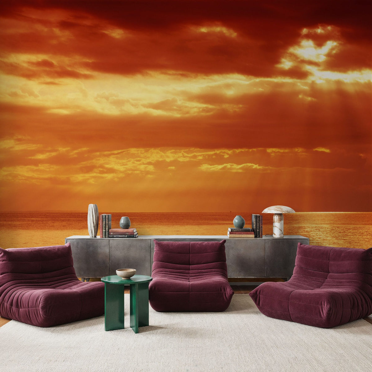 Molten Horizon Mural Wallpaper - room preview 05