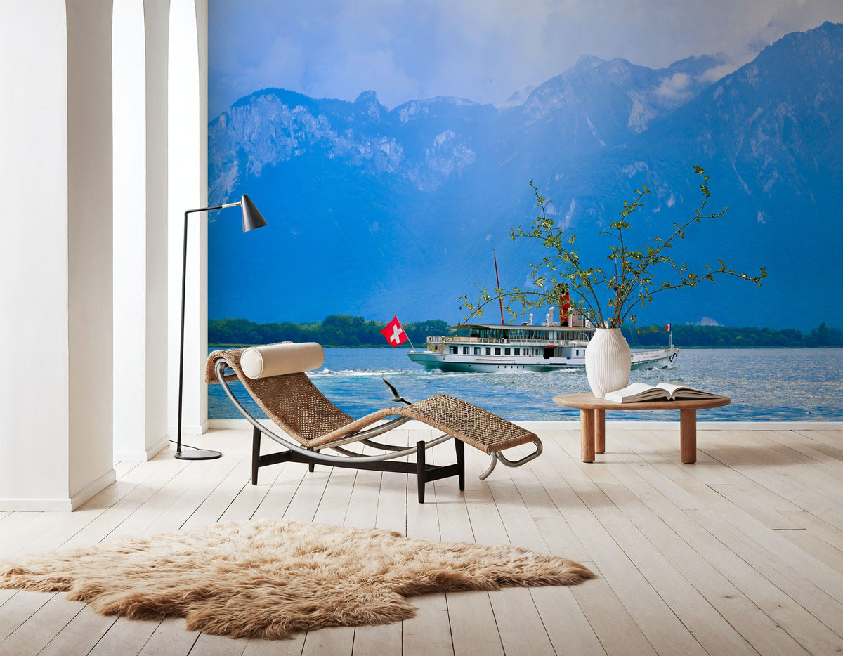 Lake Geneva Mural Wallpaper - room preview 05