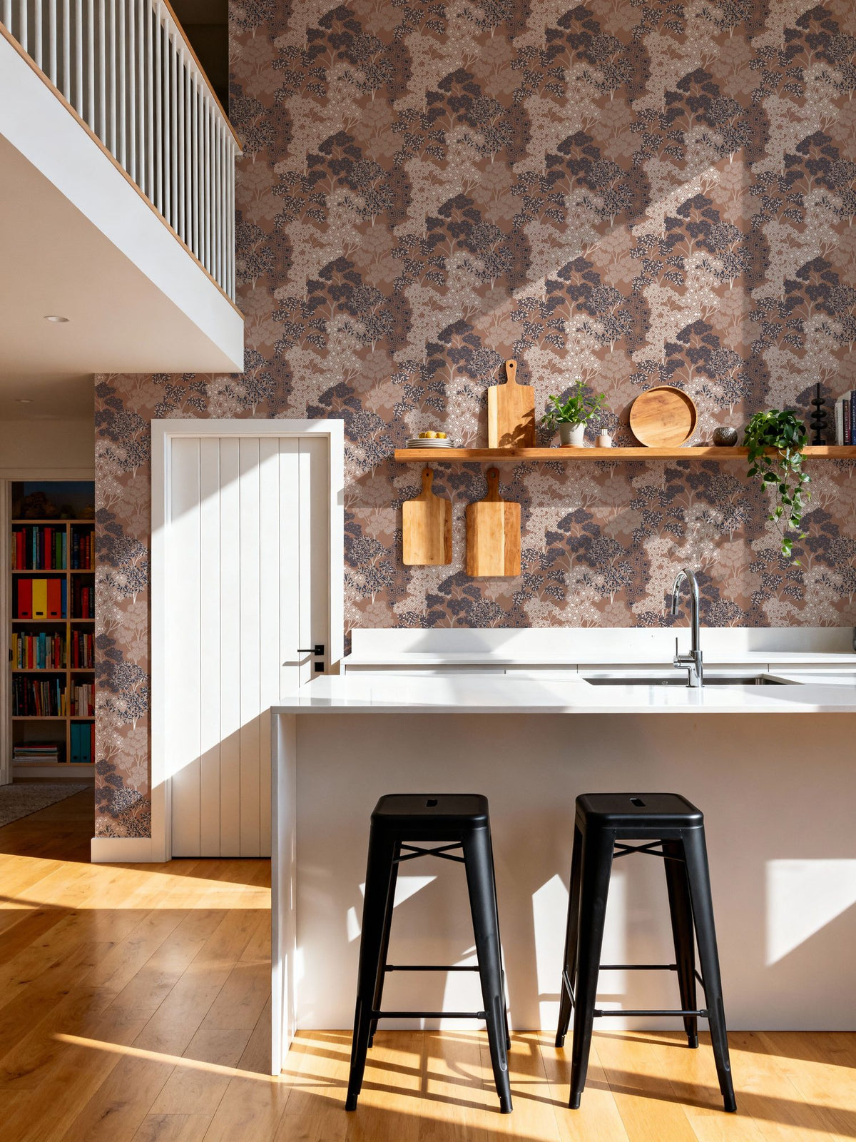 Overleaf Woodland Pattern, Fudge Mural Wallpaper - room preview 05