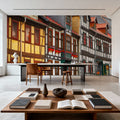 Timberframe Village Mural Wallpaper - room preview 05