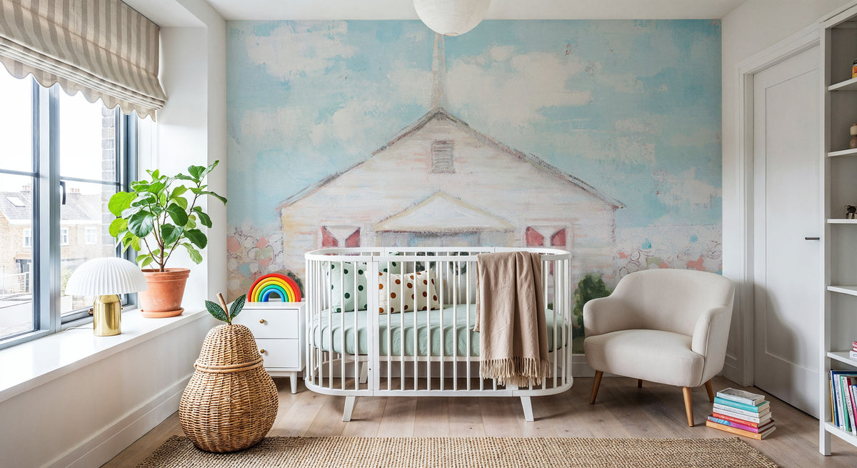 Church in a Cotton Field Mural Wallpaper - room preview 05