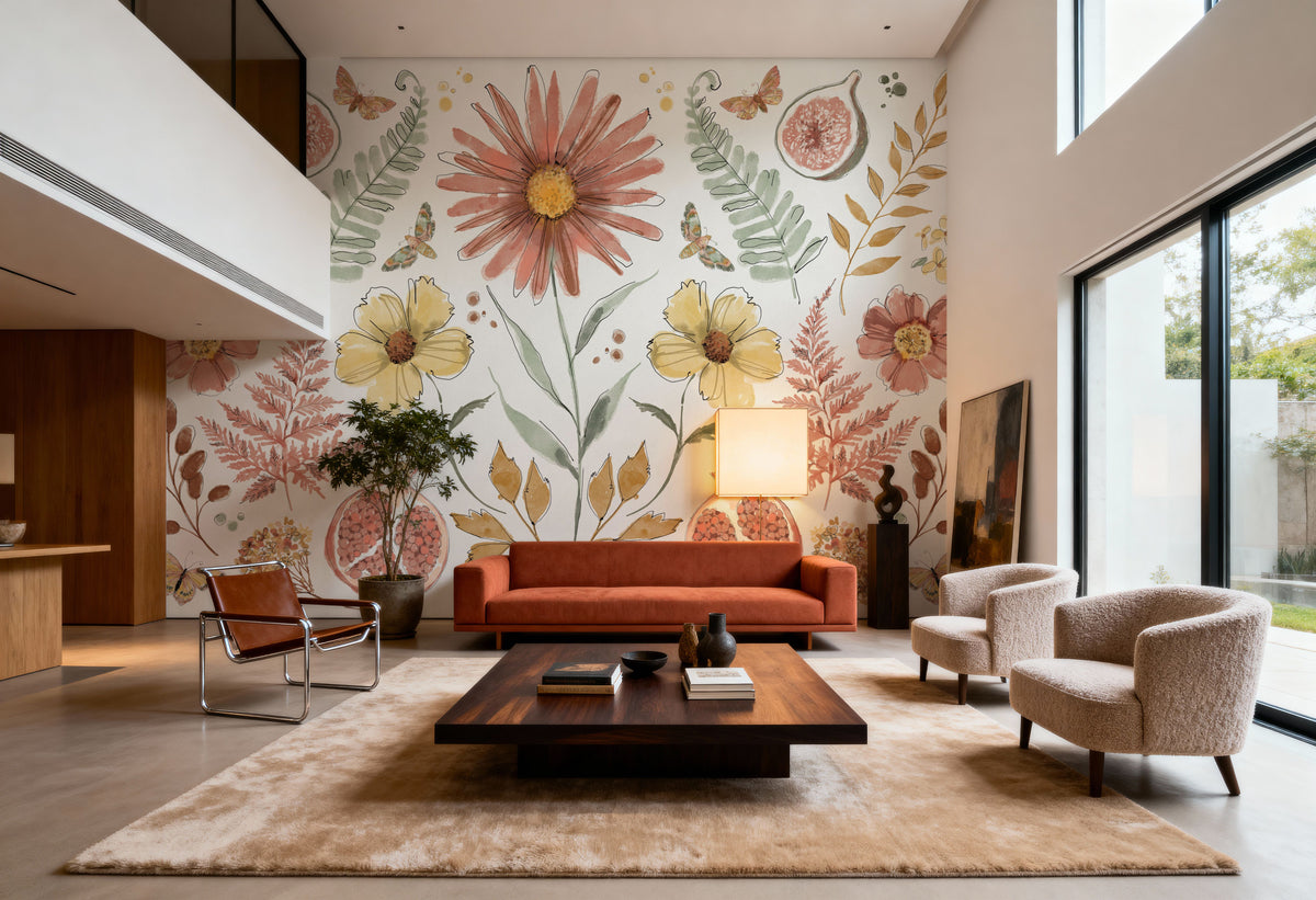 Full Bloom II Mural Wallpaper - room preview 05