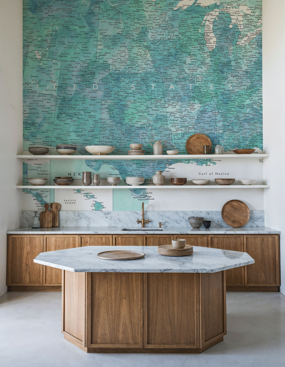 US Map Detailed - Sevyn Mural Wallpaper - room preview 05