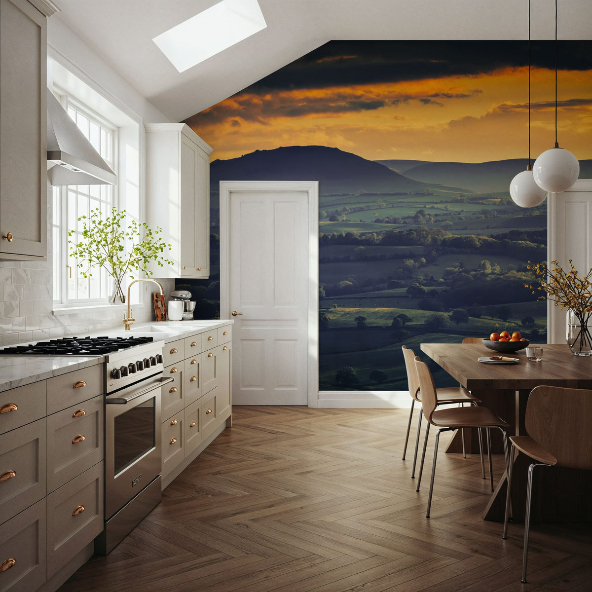 Amber Horizon Mural Wallpaper - room preview 05