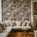 Fantasy Treetops, Beige Earth Mural Wallpaper - room preview 05