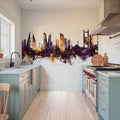Manama Skyline Purple & Gold Mural Wallpaper - room preview 05
