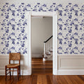 Botanical Postcard White Mural Wallpaper - room preview 05
