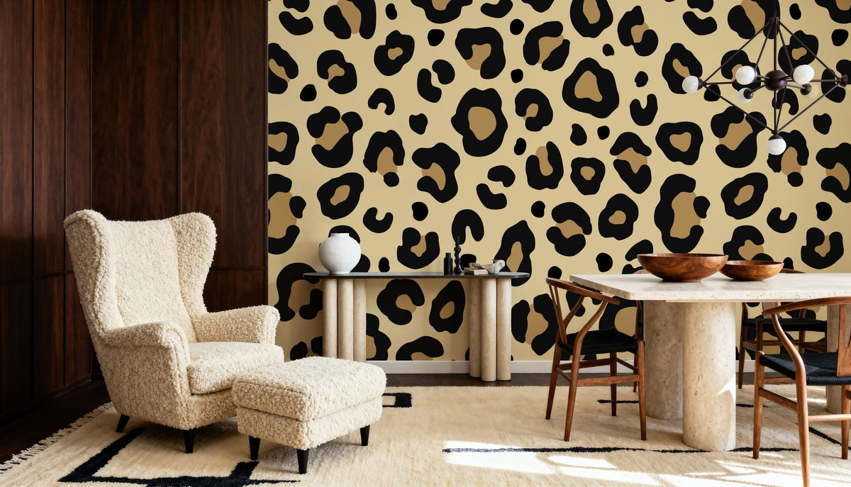 Leopard Skin Grrrrrr Mural Wallpaper - room preview 05