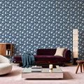 Country Flowery Blue Mural Wallpaper - room preview 05