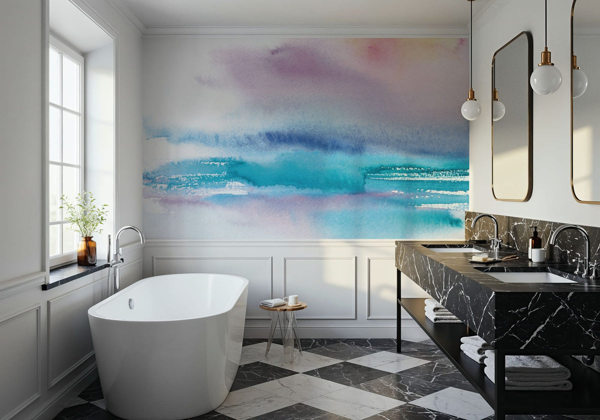 Washed Sunset Mural Wallpaper - room preview 05