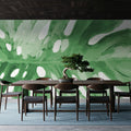 Colorful Tropical Leaf Green I Mural Wallpaper - room preview 05