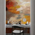 Leaves Falling Mural Wallpaper - room preview 05