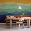 Yellow Sky Mountains Mural Wallpaper - room preview 05