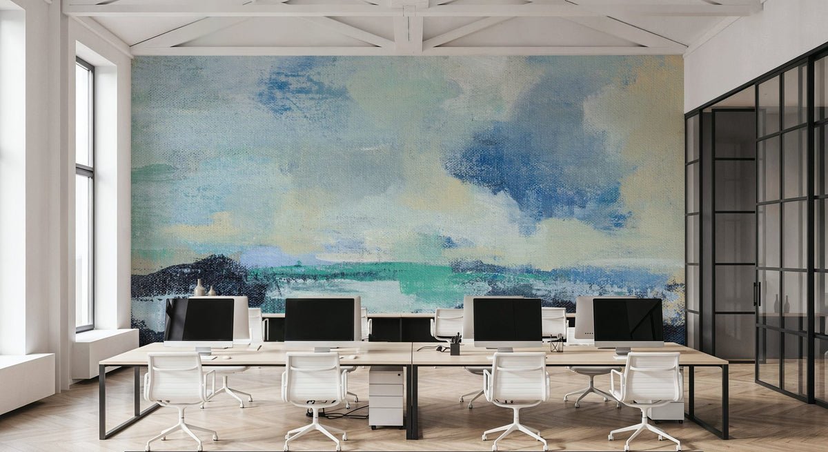 Coastal Blues I Mural Wallpaper - room preview 05