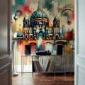 Watercolor Skyline Berlin Mural Wallpaper - room preview 05