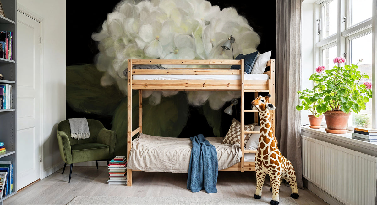 Gentle Hydrangea Mural Wallpaper - room preview 05