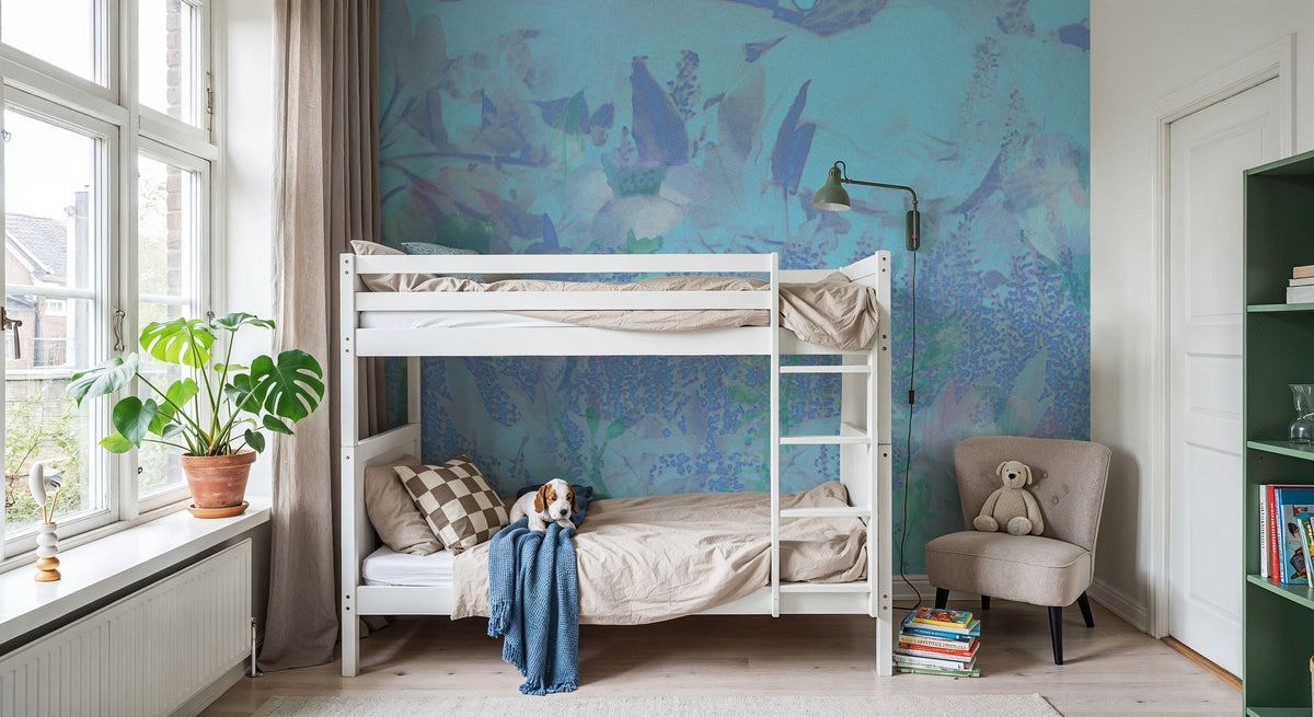 Dream Lupine, Light Turqouise Mural Wallpaper - room preview 05
