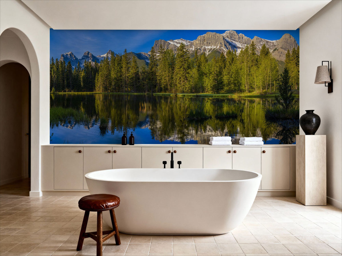 Three Sisters Mountain Mural Wallpaper - room preview 05